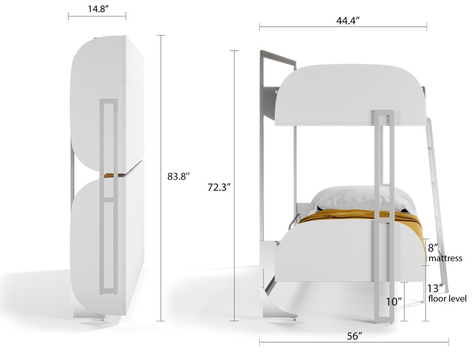 Simple Bunk Twin/Twin XL Murphy Wall Bed Simple Bunk Twin/Twin XL Murphy Wall Bed