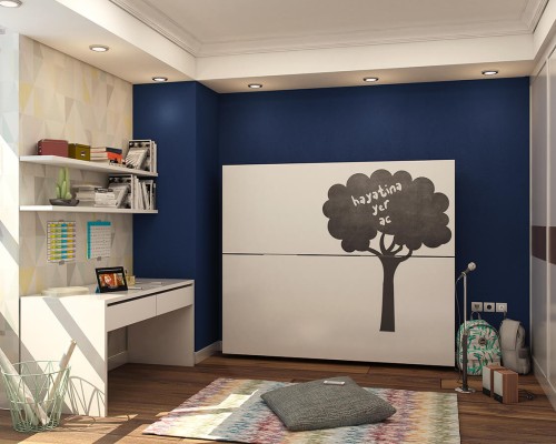 Simple Bunk Twin/Twin XL Murphy Wall Bed