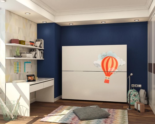 Simple Bunk Twin/Twin XL Murphy Wall Bed