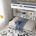 Castello Twin Over Full Wall Bunk Bed with Desk