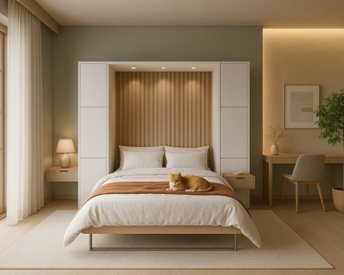 Boston-inspired detail shot of the Royal Queen Murphy bed.