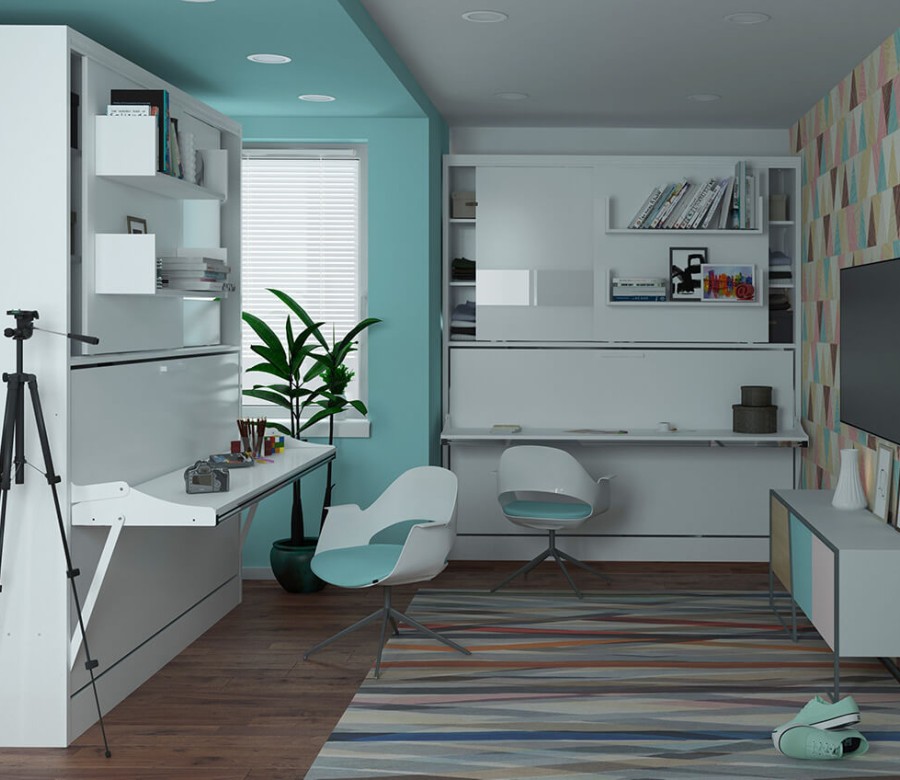 Parete Letto - Twin Wall Bed System with Desk Parete Letto - Twin Wall Bed System with Desk