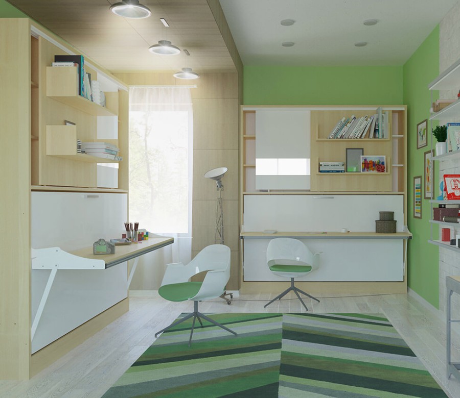 Parete Letto - Twin Wall Bed System with Desk Parete Letto - Twin Wall Bed System with Desk