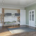 Pensiero Twin Wall Bunk Bed