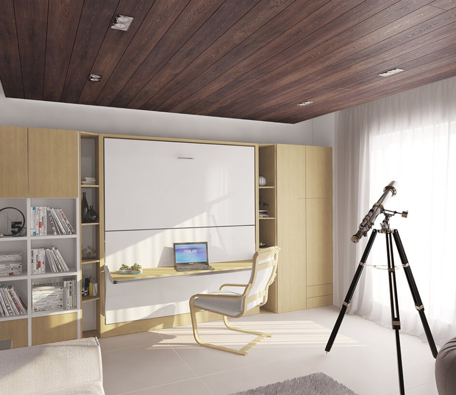 Pensiero Twin Wall Bunk Bed with Desk Pensiero Twin Wall Bunk Bed with Desk