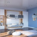 Pensiero Twin Wall Bunk Bed with Desk