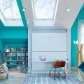 Pensiero Twin Wall Bunk Bed with Desk