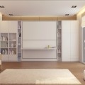 Pensiero Twin Wall Bunk Bed with Desk