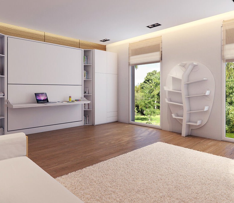 Pensiero Twin Wall Bunk Bed with Desk Pensiero Twin Wall Bunk Bed with Desk