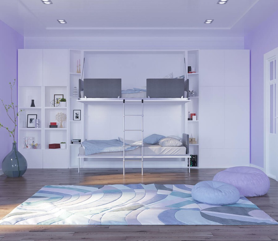 Pensiero Twin Wall Bunk Bed Pensiero Twin Wall Bunk Bed