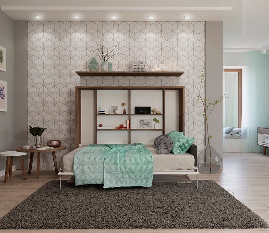 Spazio - Full Size Wall Bed with Desk Spazio - Full Size Wall Bed with Desk