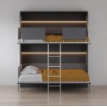Pensiero Twin Wall Bunk Bed