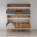 Pensiero Twin Wall Bunk Bed