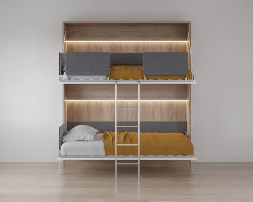 Pensiero Twin Wall Bunk Bed