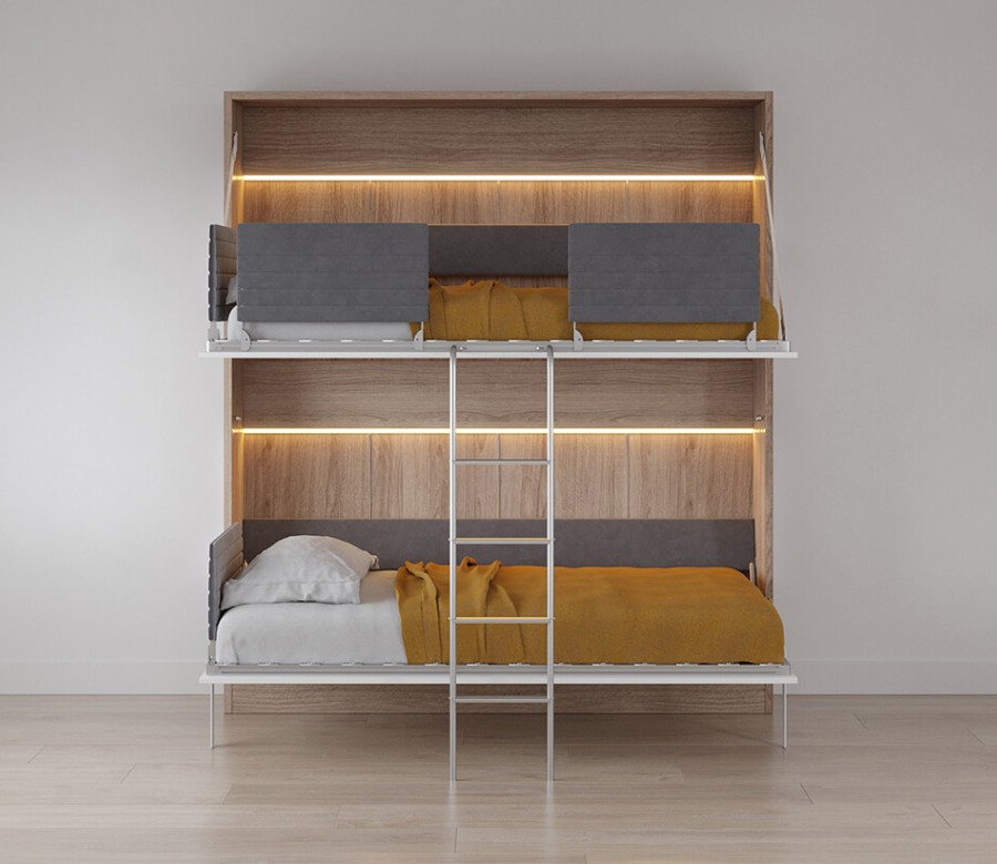 Pensiero Twin Wall Bunk Bed Pensiero Twin Wall Bunk Bed