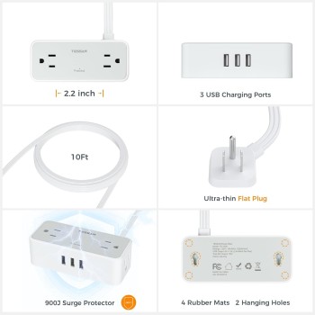 Ultra Thin Flat Plug Extension Cord 10 ft Ultra Thin Flat Plug Extension Cord 10 ft
