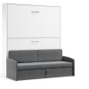 Pensiero Twin Wall Bunk Bed and Sofa Set