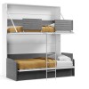 Pensiero Twin Wall Bunk Bed and Sofa Set