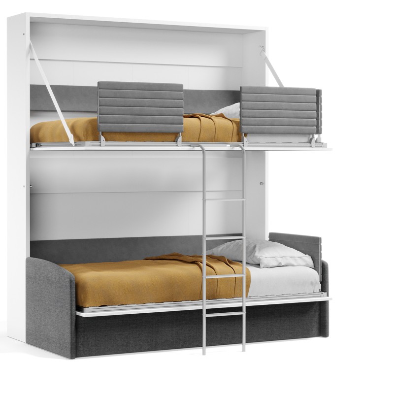 Pensiero Twin Wall Bunk Bed and Sofa Set