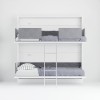 Pensiero Twin Wall Bunk Bed with Desk