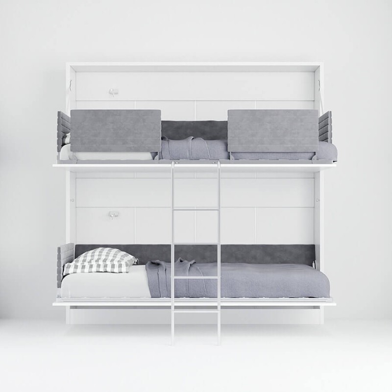 Pensiero Twin Wall Bunk Bed with Desk Pensiero Twin Wall Bunk Bed with Desk