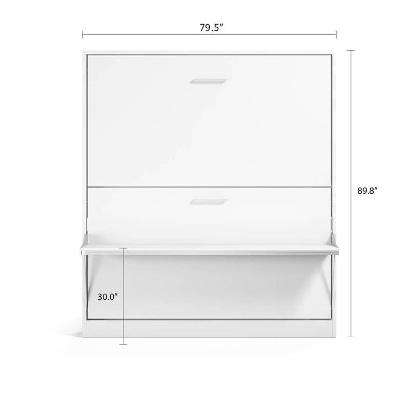 Pensiero Twin Wall Bunk Bed with Desk Pensiero Twin Wall Bunk Bed with Desk