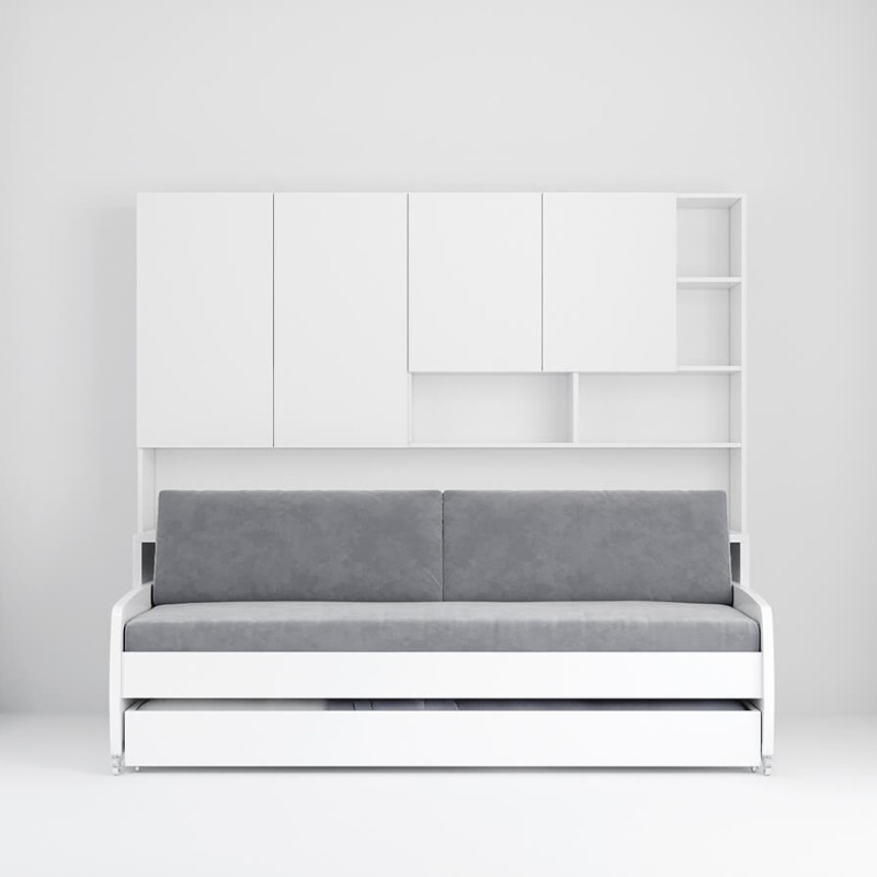 Eco Compact Twin/Twin XL Sofa Bed and Cabinets System Eco Compact Twin/Twin XL Sofa Bed and Cabinets System