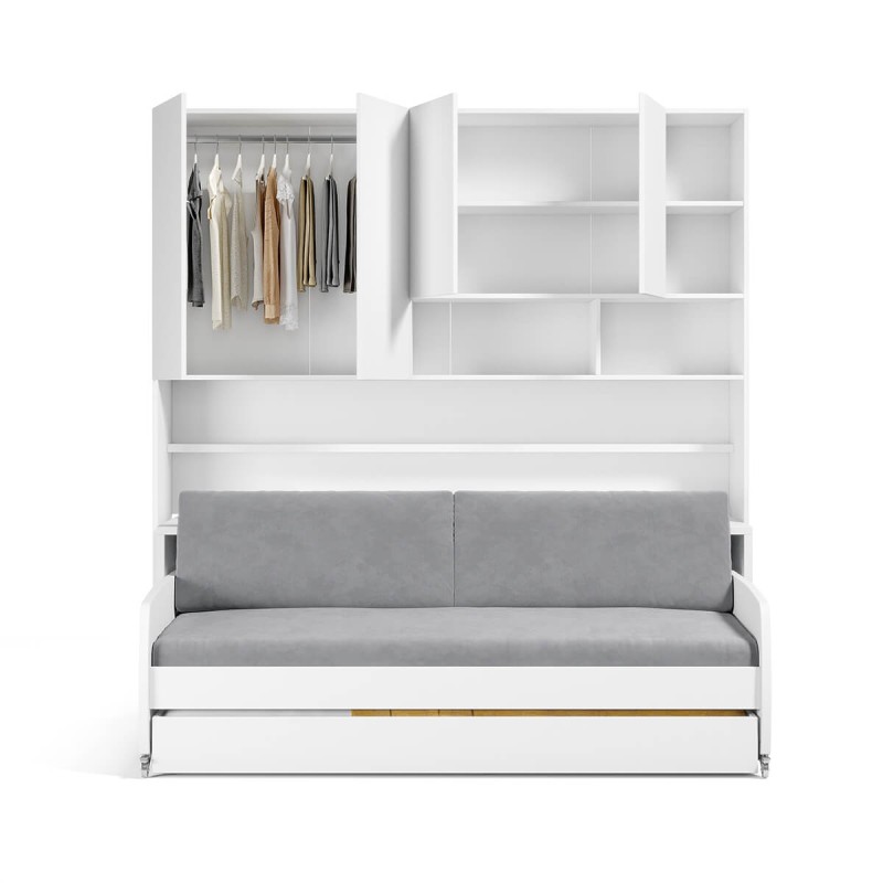 Eco Compact Twin/Twin XL Sofa Bed and Cabinets System Eco Compact Twin/Twin XL Sofa Bed and Cabinets System