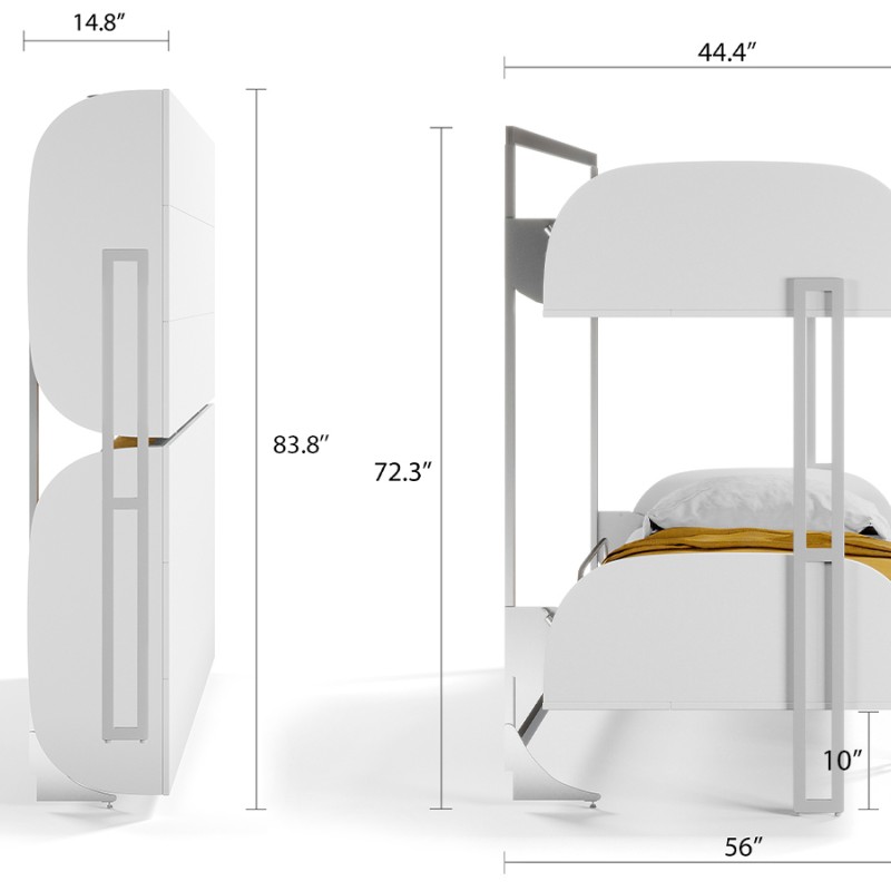 Simple Bunk Twin/Twin XL Murphy Wall Bed Simple Bunk Twin/Twin XL Murphy Wall Bed