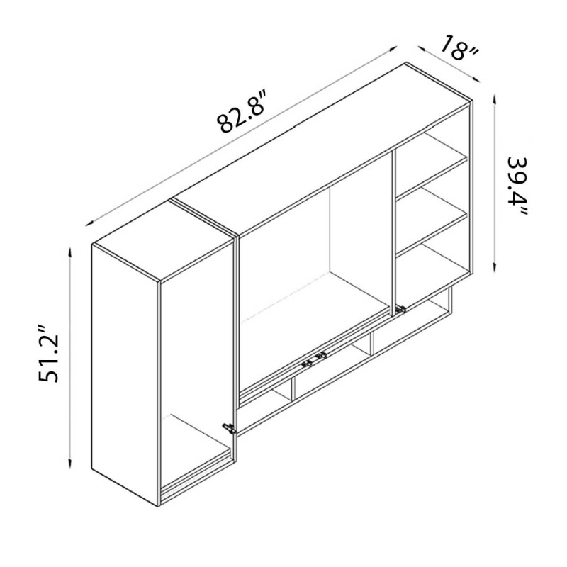 Eco Compact Twin/Twin XL Sofa Bed and Cabinets System Eco Compact Twin/Twin XL Sofa Bed and Cabinets System