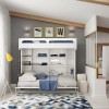 Castello Twin Over Full Wall Bunk Bed with Desk Castello Twin Over Full Wall Bunk Bed with Desk