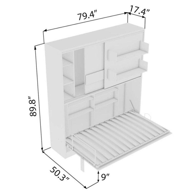 Parete Letto - Twin Wall Bed System with Desk Parete Letto - Twin Wall Bed System with Desk