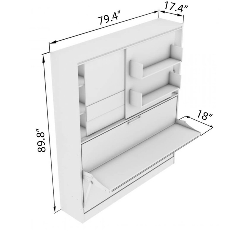 Parete Letto - Twin Wall Bed System with Desk Parete Letto - Twin Wall Bed System with Desk