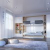 Pensiero Twin Wall Bunk Bed Pensiero Twin Wall Bunk Bed