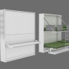 Pensiero Twin Wall Bunk Bed with Desk