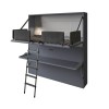 Pensiero Twin Wall Bunk Bed with Desk