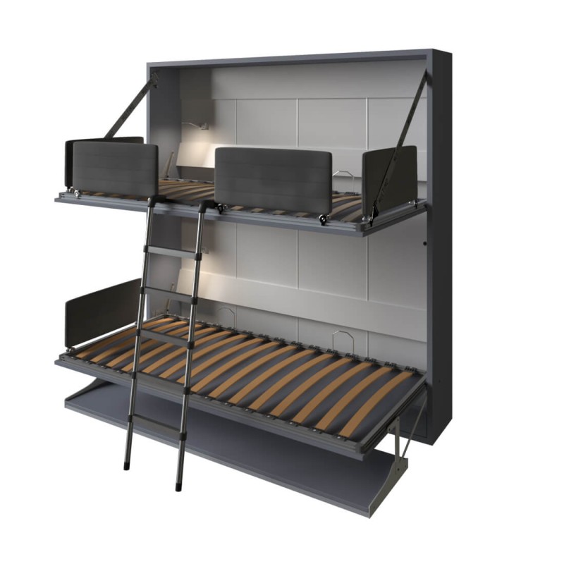 Pensiero Twin Wall Bunk Bed with Desk Pensiero Twin Wall Bunk Bed with Desk