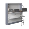 Pensiero Twin Wall Bunk Bed with Desk