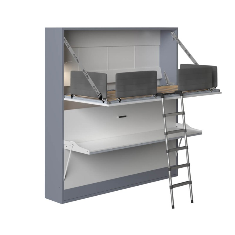 Pensiero Twin Wall Bunk Bed with Desk Pensiero Twin Wall Bunk Bed with Desk