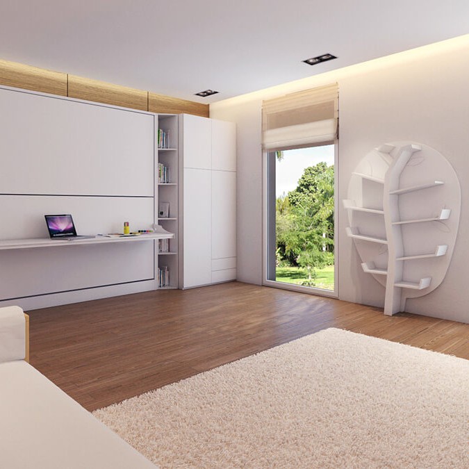 Pensiero Twin Wall Bunk Bed Pensiero Twin Wall Bunk Bed