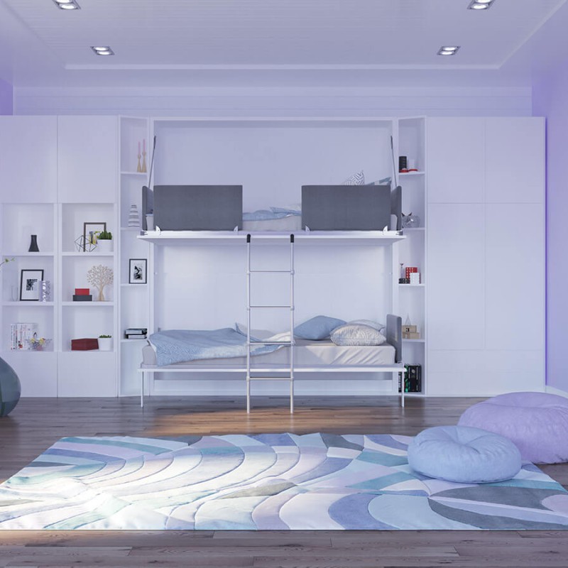 Pensiero Twin Wall Bunk Bed Pensiero Twin Wall Bunk Bed